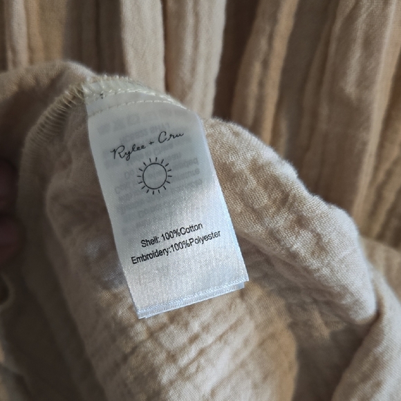 Rylee + Cru Embroidered Sundress Sleeveless Scoop Neck - Picture 4 of 6